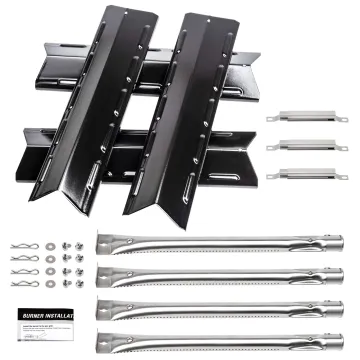 Replacement Porcelain Steel Flame Tamer with Matched Stainless Steel Burner