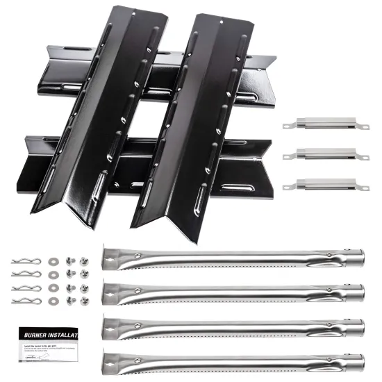 Replacement Porcelain Steel Flame Tamer with Matched Stainless Steel Burner