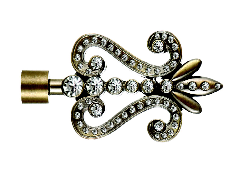 Algeria head inlaid rhinestone curtain rod wholesale