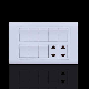 8 gang switch + 2 gang socket
