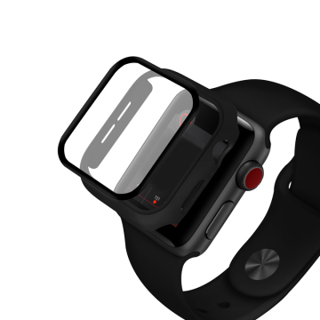 Anti-Scratch Hybrid Hard PC Full Tempered Glass Cover for Apple Watch Series 38-44mm
