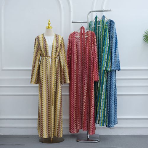 Crochet suunka furan ee Abaya Cardigan