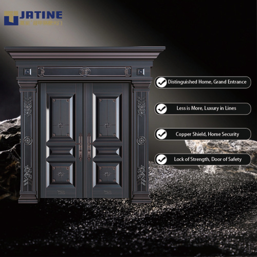 Portão de entrada da villa com design moderno e sofisticação