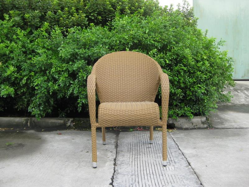 Hot Sell All Weather Cheap Bistro Cafe Patio Outdoor Chair Wicker Chair Rattan Garden PE Chair