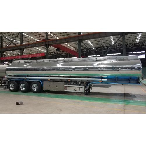 Mirror Aluminum Alloy Fuel Tanker Truck Semi-Trailer