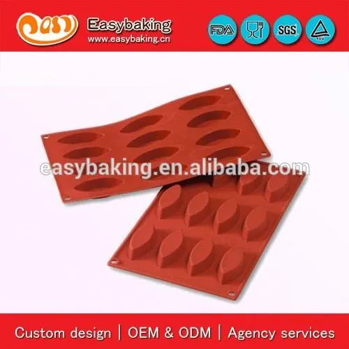 12 Cavities medium boat silicon bakeware cake baking pans