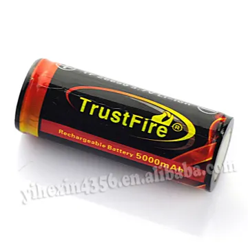 High Capacity Rechargeable Lithium 3.7v 5000mAh 26650 Li-lon Battery