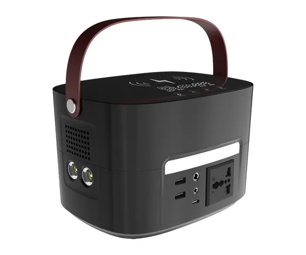 Portable power supply with LED light