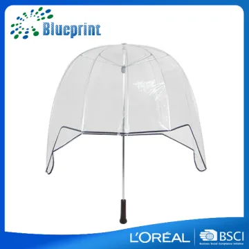 big earflap POE see through windproof hat umbrella with earflap