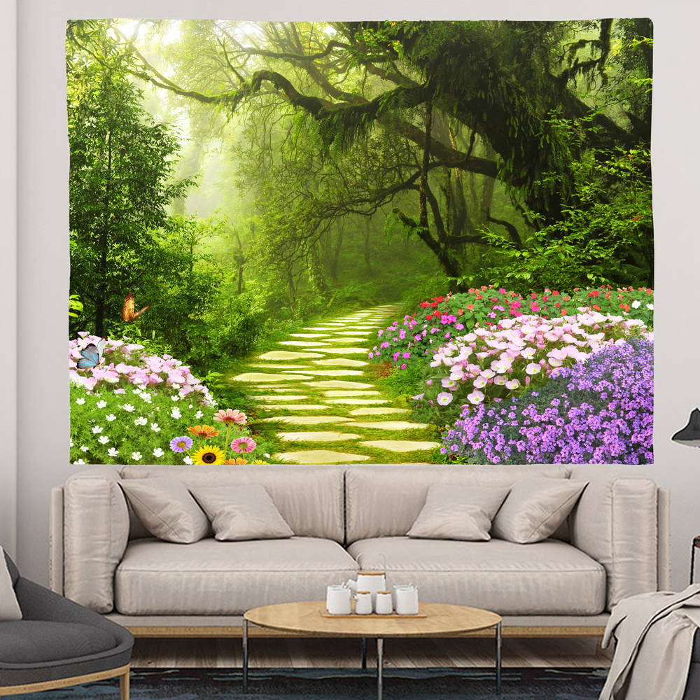 3D Green shade dustproof tapestry18 (6)