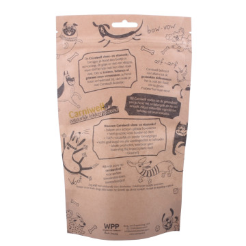 100% Compostable Customized Printing Kraft Standing Bags