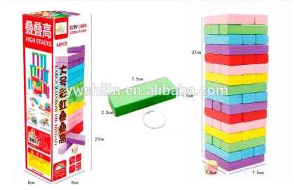 popular color wooden blocks building,high quality wooden building blocks