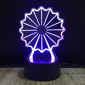 3D Night Light - 7 Color Change Ferris Wheel LED Lighting for Kids' Birthdays and Bedrooms