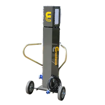 Telescopic mast light tower for easy installation