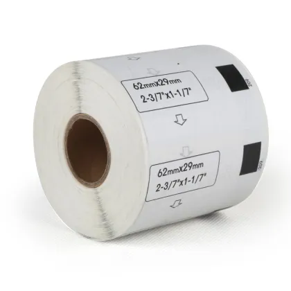 Brother 62x29x800m blank adhesive label paper