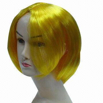 Fashion Synthetic Party Wig, Various Colors, Made of Fiber, Small Orders Accepted