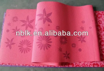 high quality eco friendly PVC yoga mat with flower design
