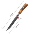 Cuchillo deshuesador Damascus de mango de madera Premium