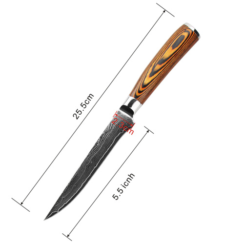 Canivete de madeira Premium Damascus Boning Knife