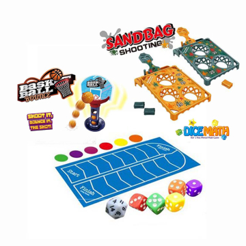 Custom Dice Game and Tabletop Toys for Kids: EPT Dollar Toys, Sand Bag Basketball, and More