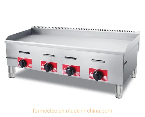 Desktop Gas Griddle Flat Plate Countertop Gas Grill 4 Burners Heavy Duty Gas Griddles