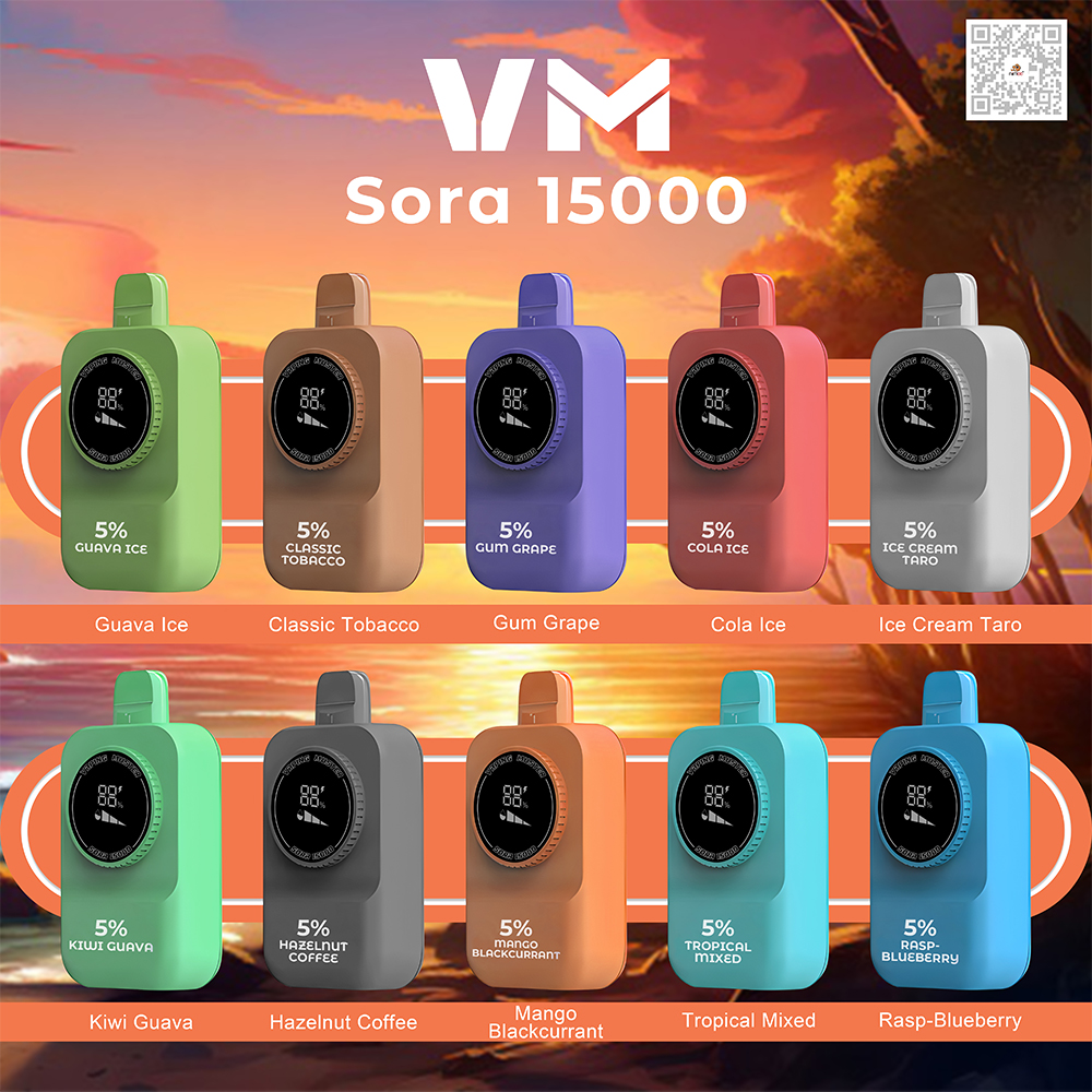 Sora 15000 Puffs Screen Display Disposable Vape