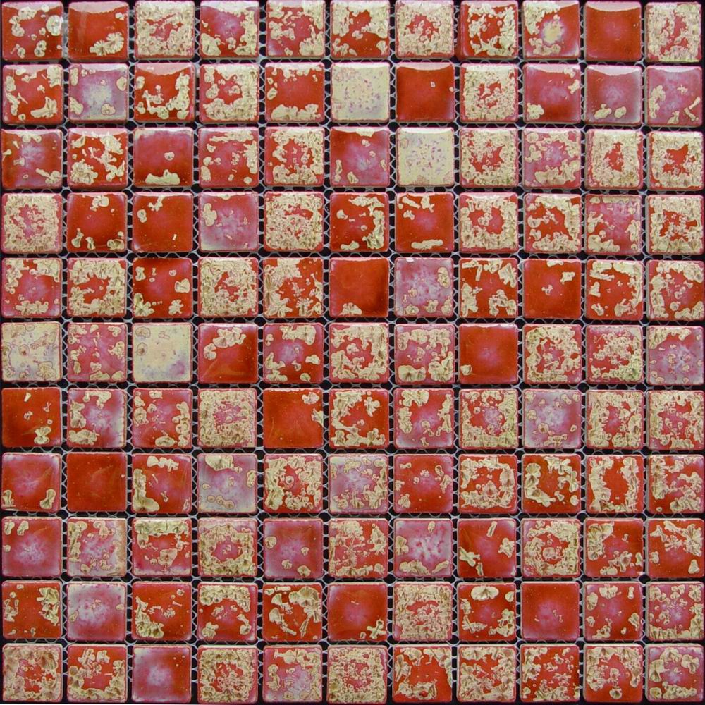 Red Glazed Transforming Wall Paving Mosaic