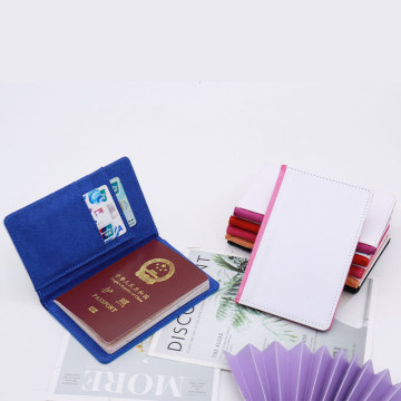 Custom Logo PU Leather Passport Card Holders with Sublimation Printing