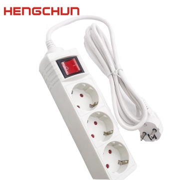 European Extension Socket with SCHUKO Plug and Child Surge Protection