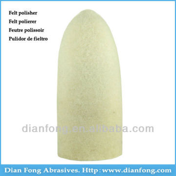 1P Unmounted Bullet Shaped High Density Dental Laboratory Pure Wool Felt Cones