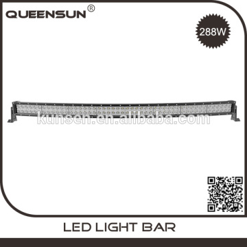 Factory direct cheap IP67 50 inch 288w car 4x4 offroad curved dual row 288w led light bar