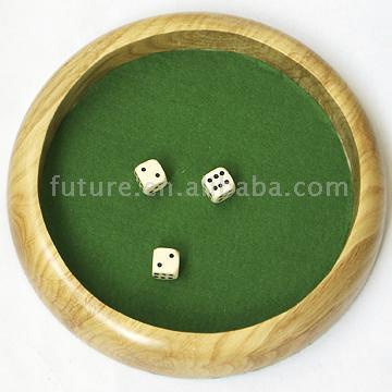 Wooden dice tray,dice tray,dice,game,travel game,wooden game,casino,gambling,poker,chips