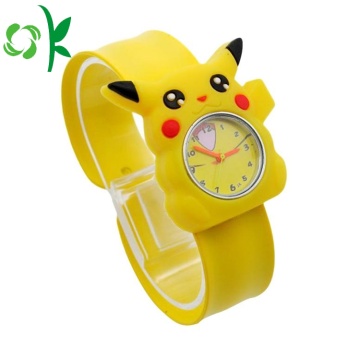 Cute Yellow Silicone Slap Digital Watch Soft Wristbands