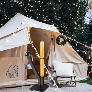 Portable Freestanding Metal Patio Heater Folding Wood Burning Pellet Fire Torch Outdoor Rocket Stove Charcoal Baking Garden