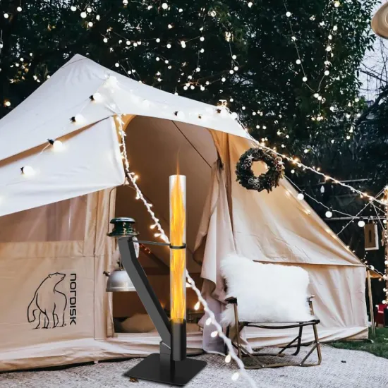 Portable Freestanding Metal Patio Heater Folding Wood Burning Pellet Fire Torch Outdoor Rocket Stove Charcoal Baking Garden