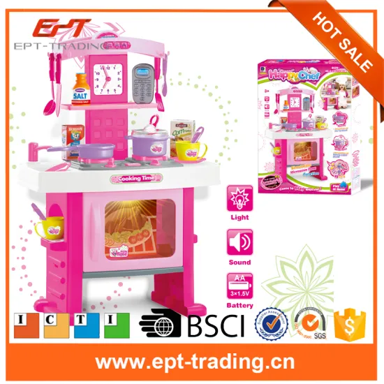 Kitchen play toy tableware diy kids plastic play kitchen set