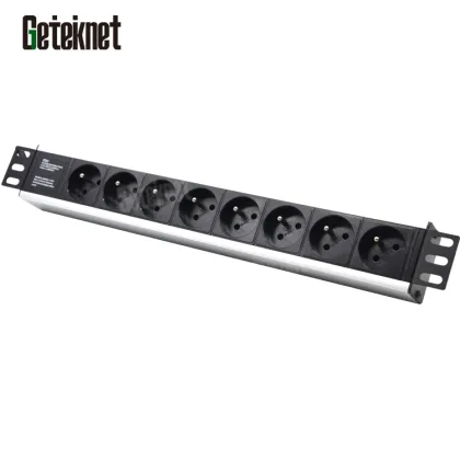 3M 1.5U 19'' PDU 8 Way French Socket Rack Mount 16A Power Distribution Unit Euro Type Server Rack Mount PDU