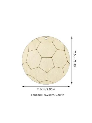 Creaides Art Deco Wooden Soccer Cutouts for DIY Crafts and Decor