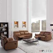 3-Piece Recliner Δερμάτινο Καναπέ Καθιστικό