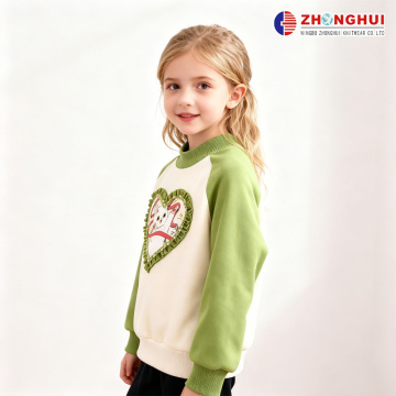 Heart Cat Print Kids Sweatshirt