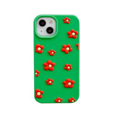 Case de teléfono de silicona de flores 3D para iPhone 16, 16 Pro Max - Cubierta protector de lujo