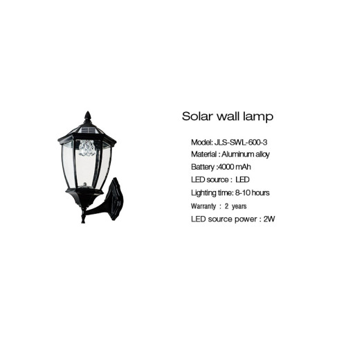 outdoor solar power led wall light ip65