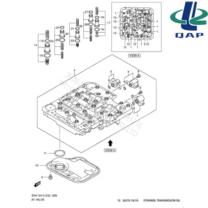 TW-40LS 26570-76J10 Transmission Filter for Suzuki Jimny Off-Road Vehicle