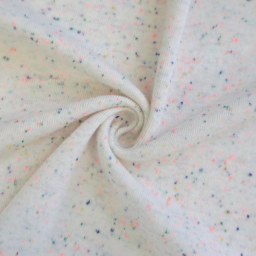 Custom Wholesale 100% ผ้าฝ้ายแฟนซี Dot 1x1 ซี่โครงสำหรับชุดผู้หญิง
