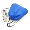 Nylonpolyester Easy Carry Foldble DrawString Bag Återvinn ryggsäcksresor