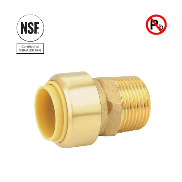 Nsf Low Lead Brass Push Fit Mnpt Male Coupling H802 Jpg