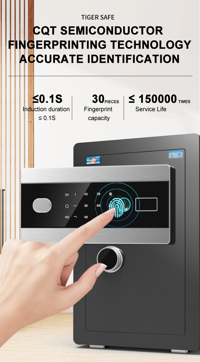 boya fingerprint safe box：CQT semiconductor fingerprint recognition technology accurate identification