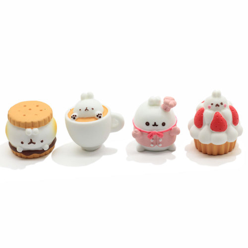 3D Kawaii Ciambella Biscotti Resina Cabochon Perline Simulazione Cibo Arte Artigianato Bambini Casa delle bambole Decorazione giocattolo Accessorio fai da te