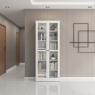 Factory Supply: Steel File Cabinets with Glass Doors and Metal Storage Bookcases