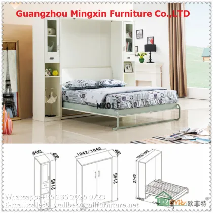 MFC high quality china wall bed murphy bed frame royal style bed